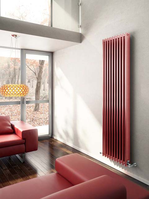 chauffage central, radiateur rouge, radiateur aluminium, radiateur plu