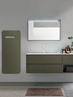 seche-serviette en verre, radiateur salle de bain electrique vertical, seche-serviette electrique vertical, 