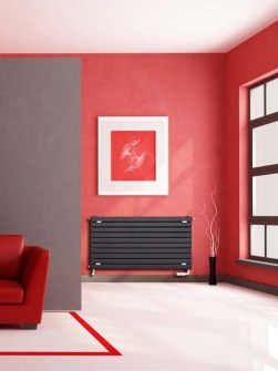 radiateur chauffage, radiateur horizontal, radiateur chauffage central horizontal, radiateur noir